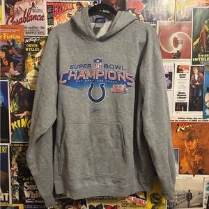 Reebok Gray Super Bowl Champions Hoodie